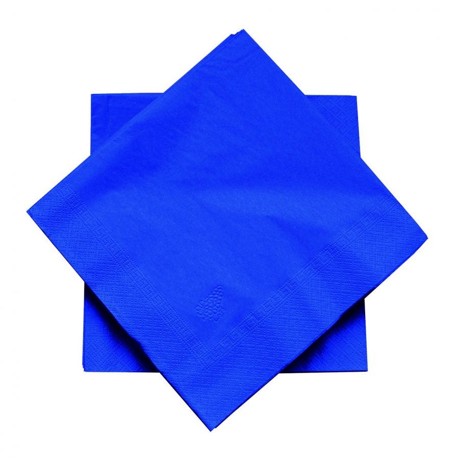 Serviette 2 plis bleue 40 x 40 cm